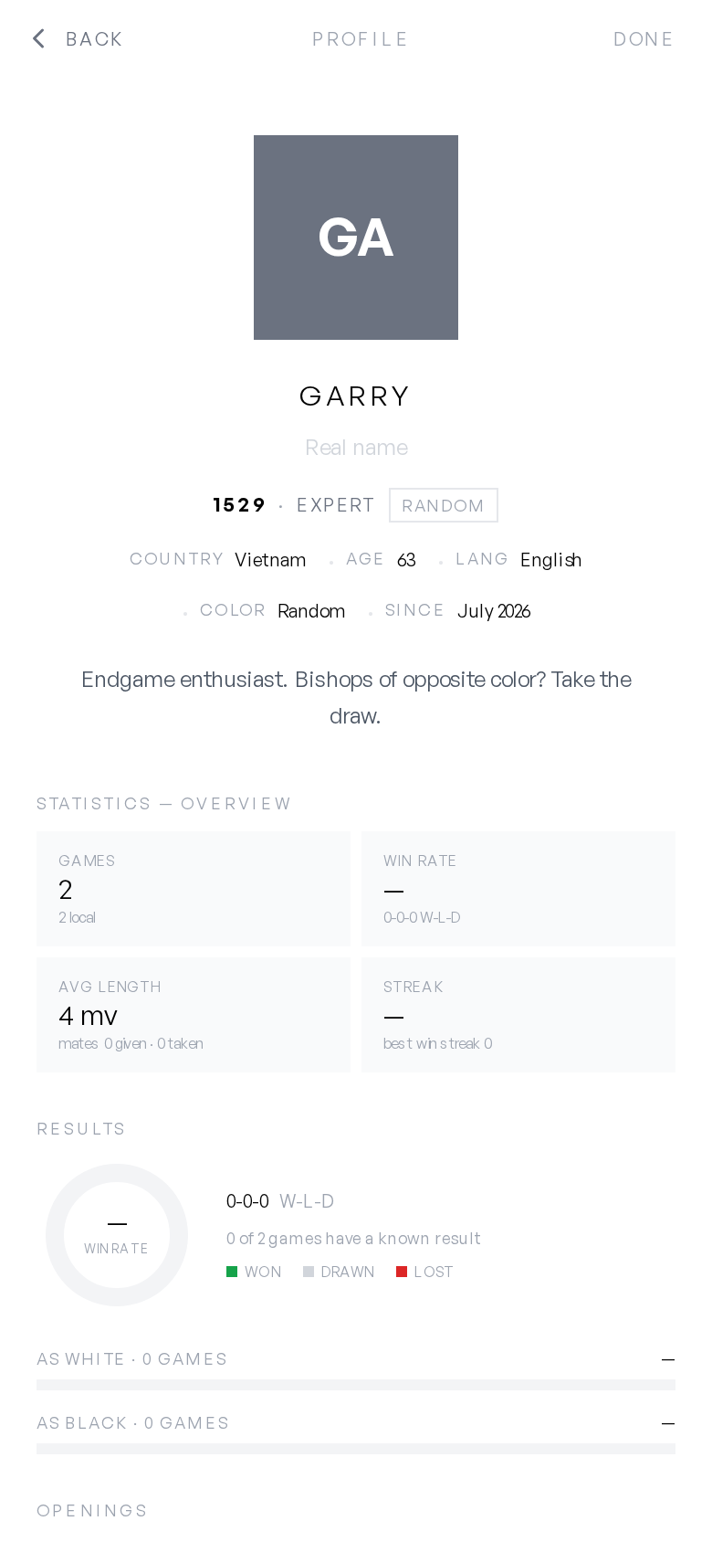 Profile stats on Android