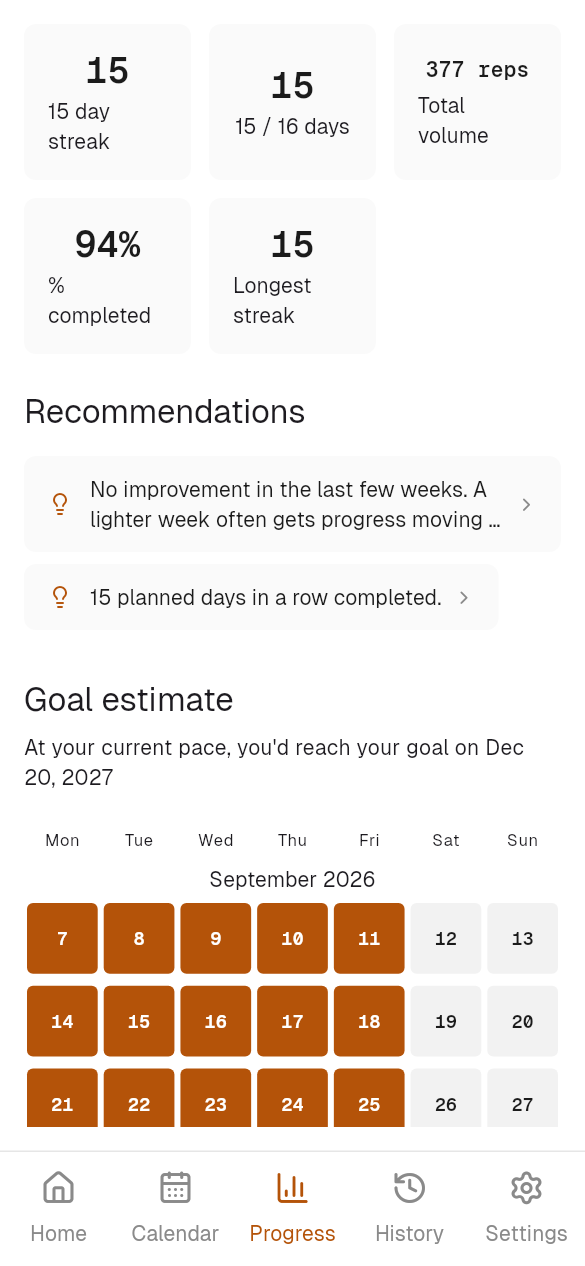 Know when you'll reach your goal