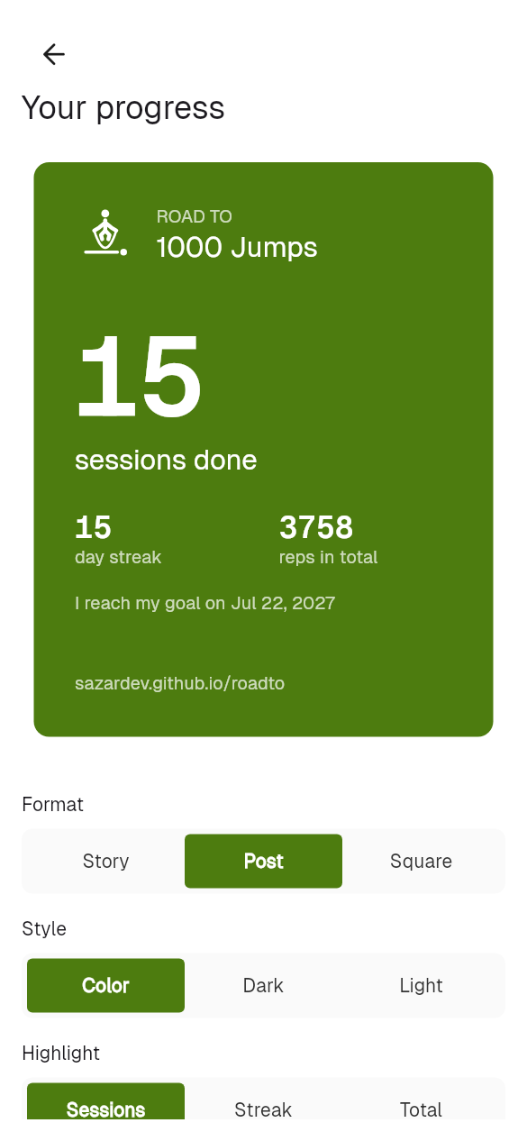 Share your real progress