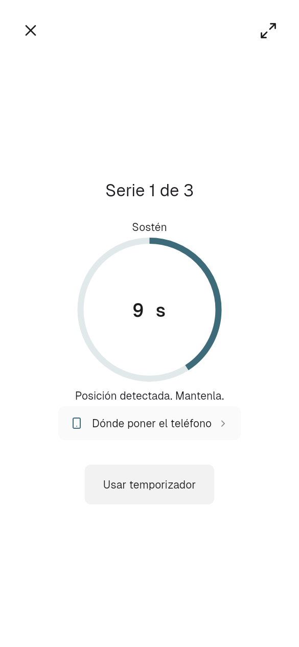 Cuenta por ti, con los sensores del teléfono