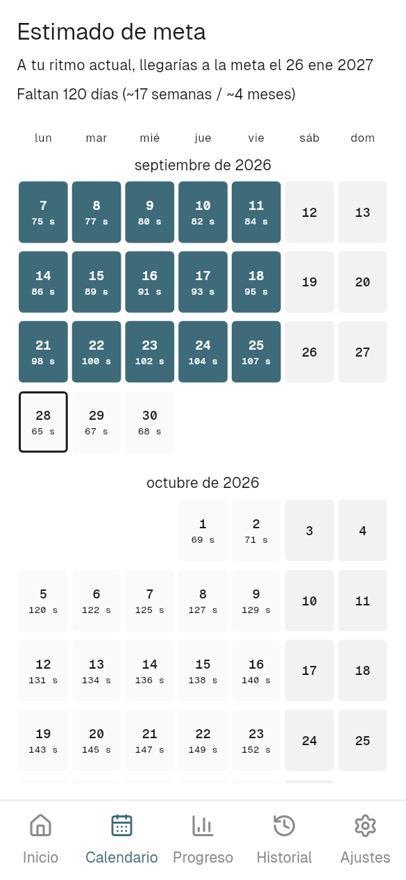 Un plan claro, día a día
