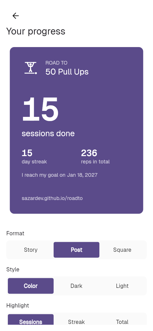 Share your real progress