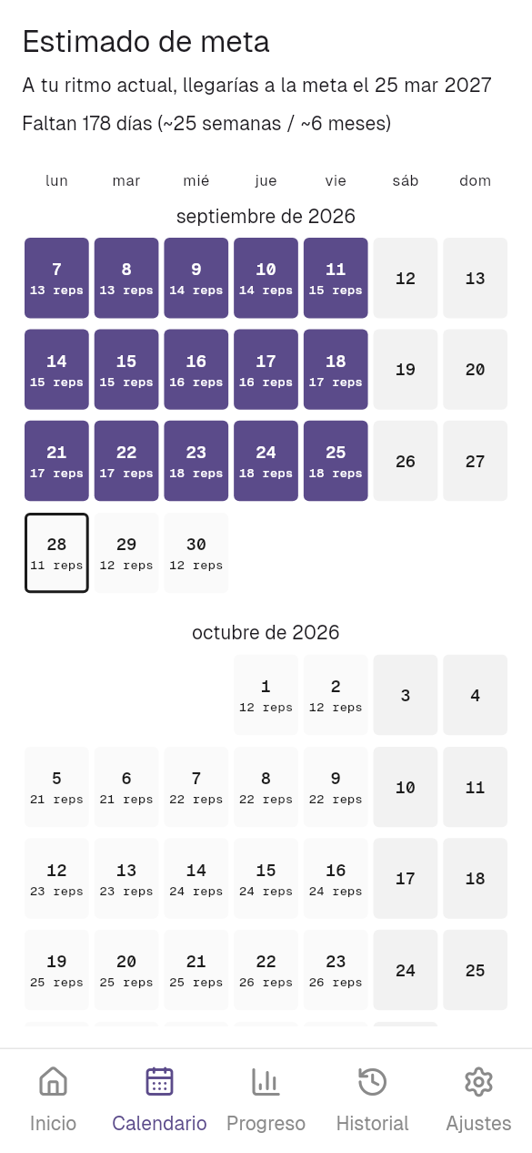 Un plan claro, día a día