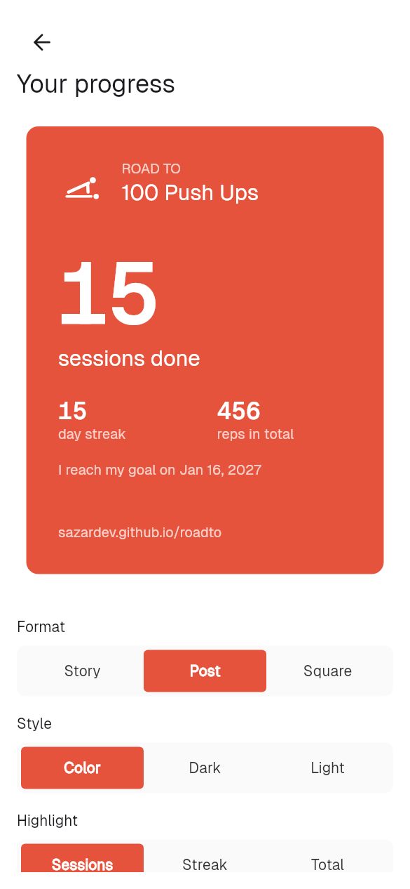 Share your real progress