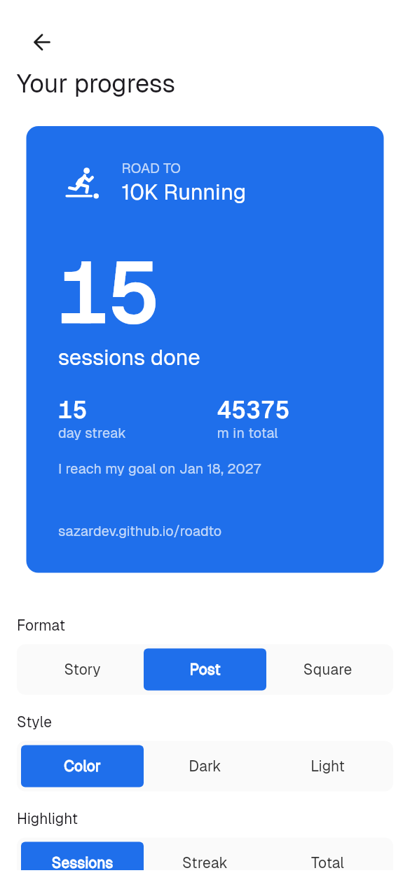Share your real progress