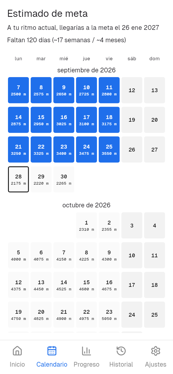 Un plan claro, día a día