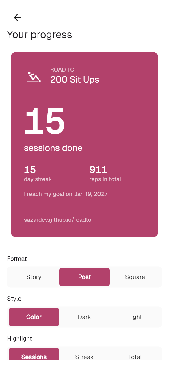 Share your real progress