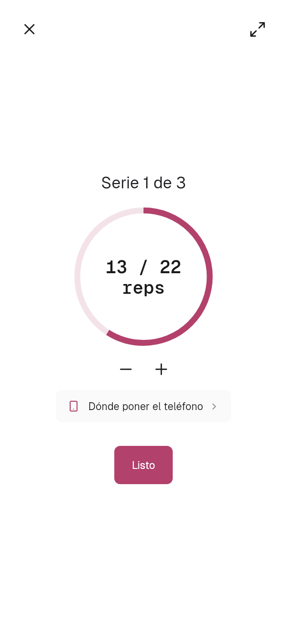 Cuenta por ti, con los sensores del teléfono