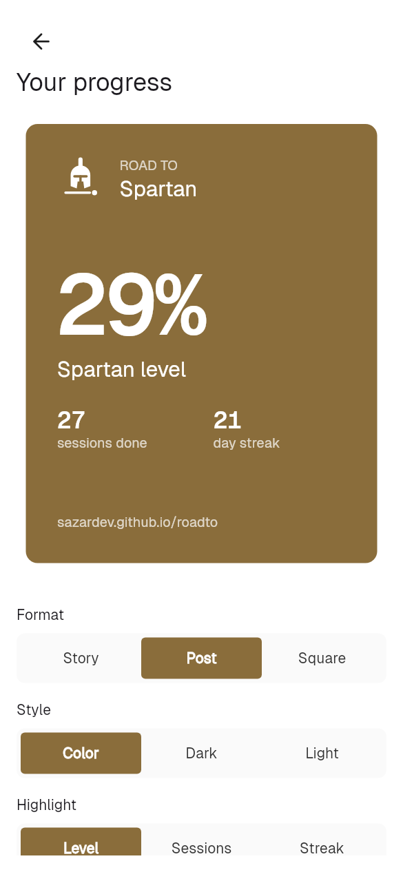 Share your real progress