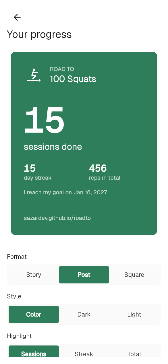 Share your real progress